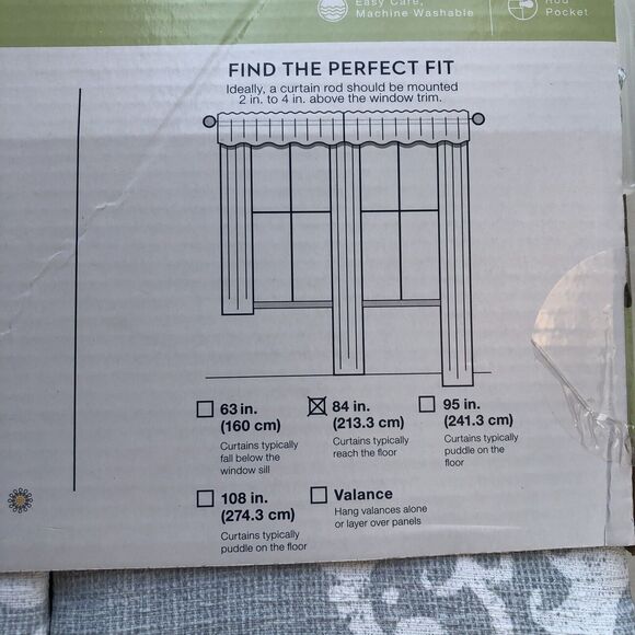 NEW CURTAIN The Big One Paisley Scroll Window Curtain Panel - Picture 14 of 16